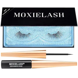 MoxieLash Magnetic Eyelashes with Eyeliner Kit - Baby Bundle - Natural Looking False Eyelashes - Set of Baby Lashes   Magnetic Eyeliner   Remover Swabs - USA Owned - No Glue