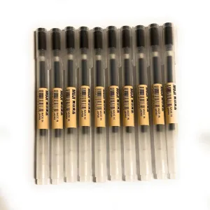 MUJI MoMa Gel Ink Ball Point Pen 0.38mm Black color 10pcs