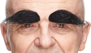 Mustaches Self Adhesive, Novelty, Realistic, Fake Eyebrows, False Facial Hair, Costume Accessory for Adults, Black Color