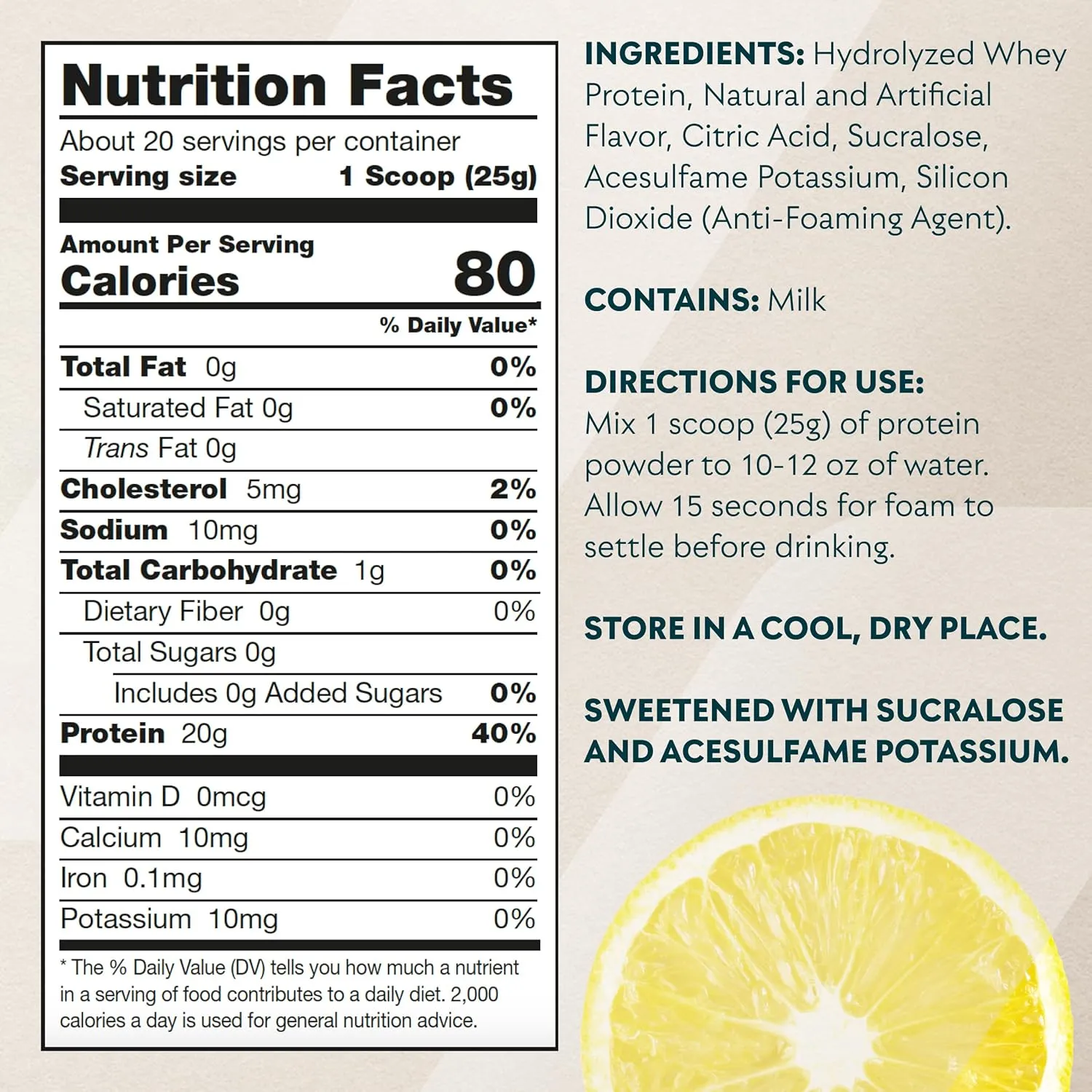 Myprotein Clear Whey Isolate Protein Powder, 1.1 Lb (20 Servings) Lemonade, 20g Protein per Serving, Naturally Flavored Drink Mix