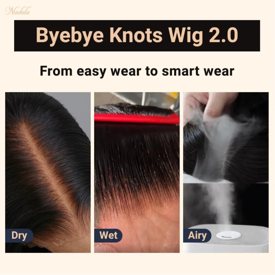Nadula Bye Bye Knots Glueless Wig Blonde Highlight Body Wave Wig Human Hair Pre Plucked Chocolate Brown Pre Cut Lace 7x5 HD Wear and Go Wigs Ready to Wear Beginners Wig for Women 16inch