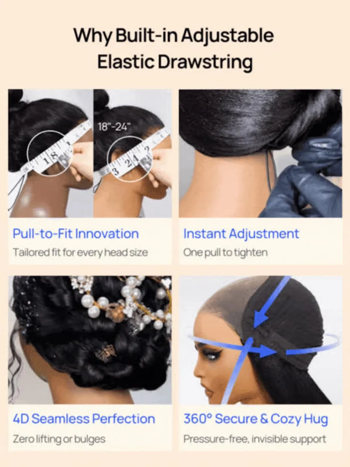 Nadula Bye Bye Knots Highlight Yaki Straight Glueless Wig Human Hair with Elastic Drawstring, Chestnut Brown Ombre Pre Cut 7x5 Invisible Knots HD Lace Front Wigs,Pre Everything Light Yaki Wig 18inch