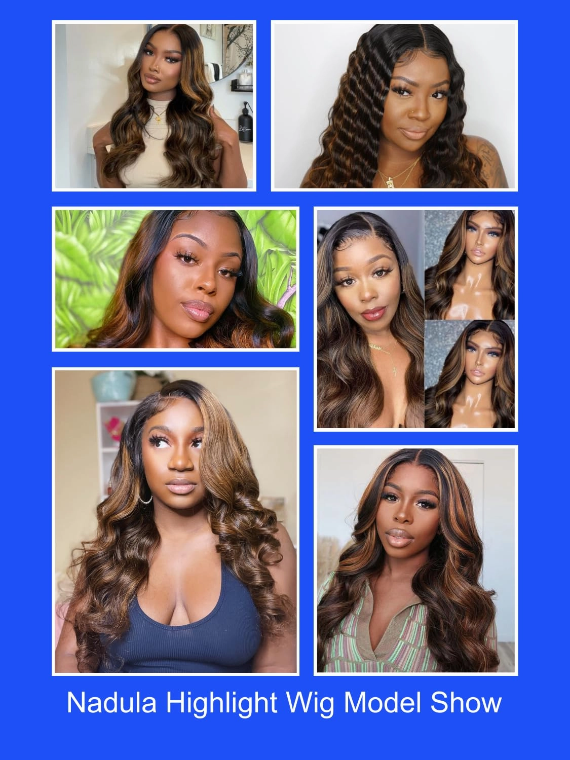 Nadula Bye Bye Knots Balayage Brown Pre Everything Wig Body Wave Glueless 13x4 Lace Front Human Hair Wig Pre Plucked Pre Bleached Highlight Brown Wig with Invisible Knots 150% Density 24inch