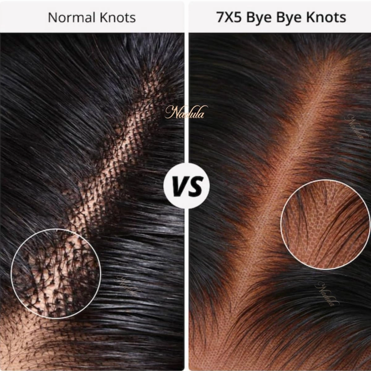 Nadula Bye Bye Knots Glueless Reddish Brown Yaki Straight Wig Red Brown 7x5 HD Pre Cut Lace Lace Front Wig Human Hair Ready to Wear Wigs Pre Plucked 150% Density 18inch