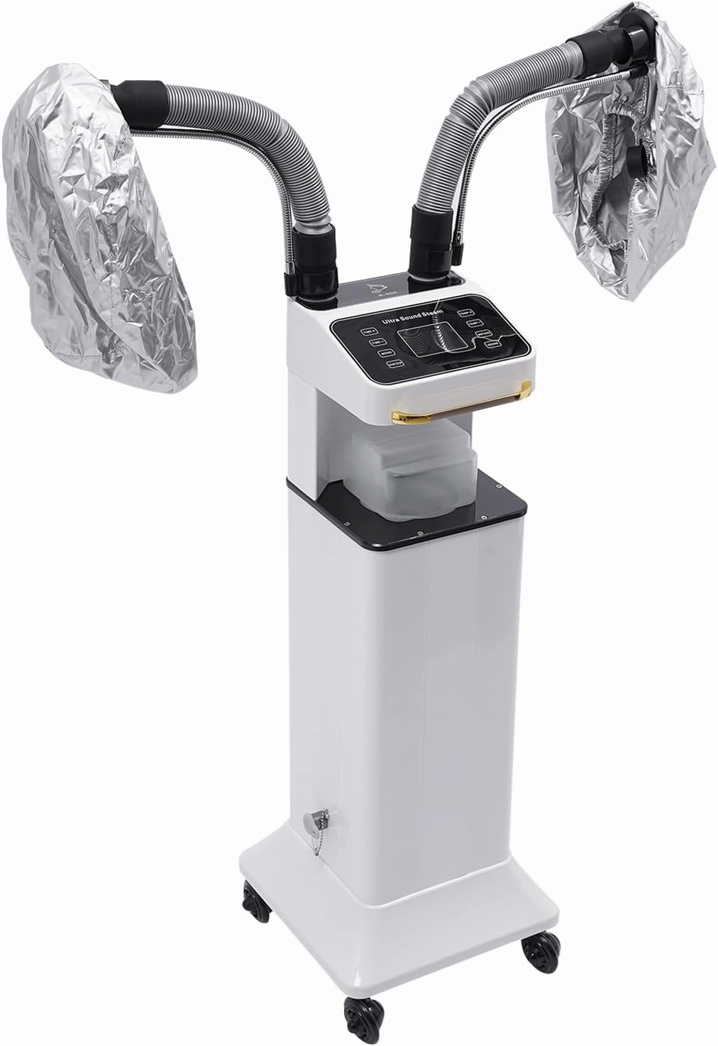 Nano Hair Steamer Machine, 110V 650W Multifunctional Steamer for Hair, Vertical Nano Hair Steamer Beauty Salon with Wheels, Hair Color Processor for Hair Care Hair Repair (US Stock-White)