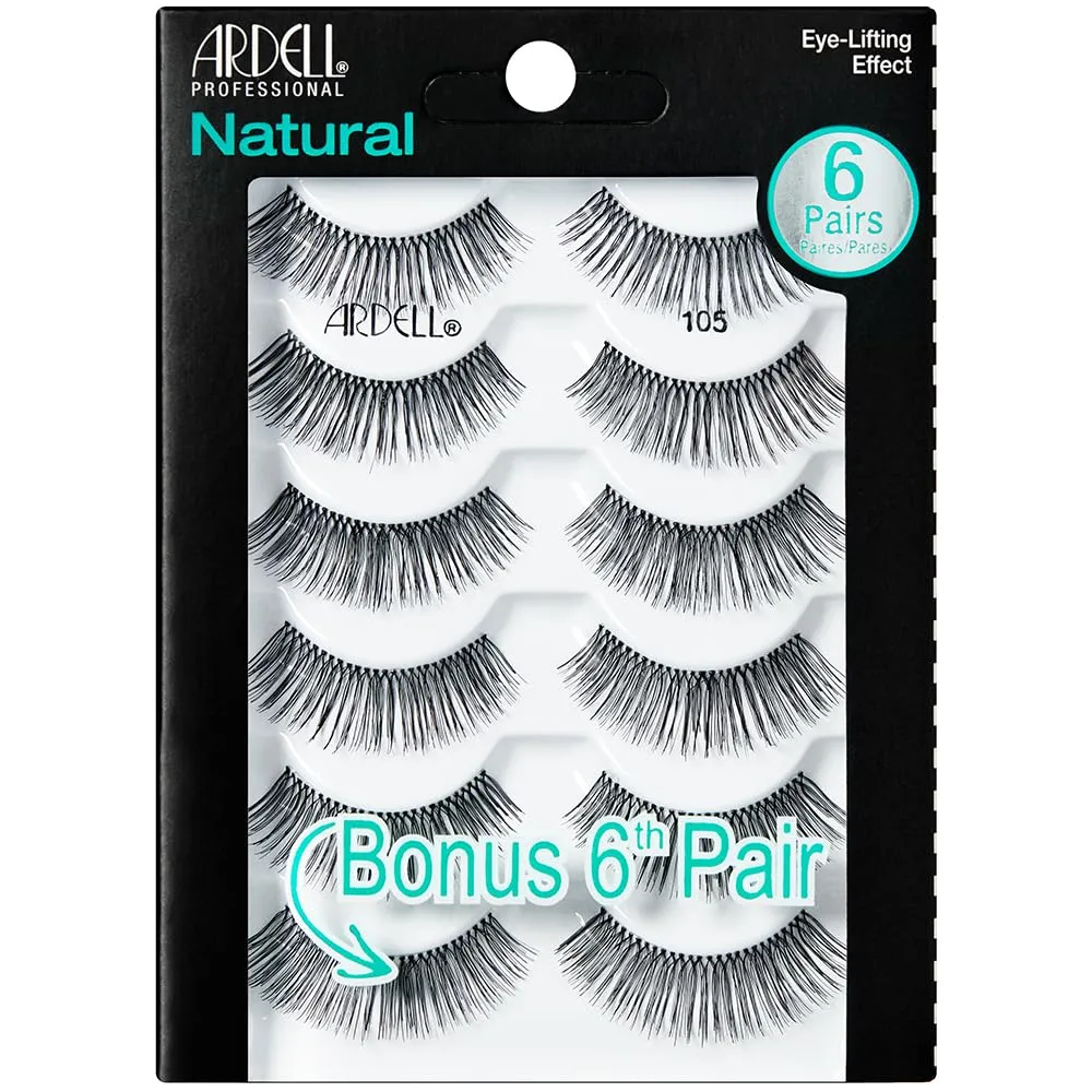 Natural 105 Black - 6 Pairs pack