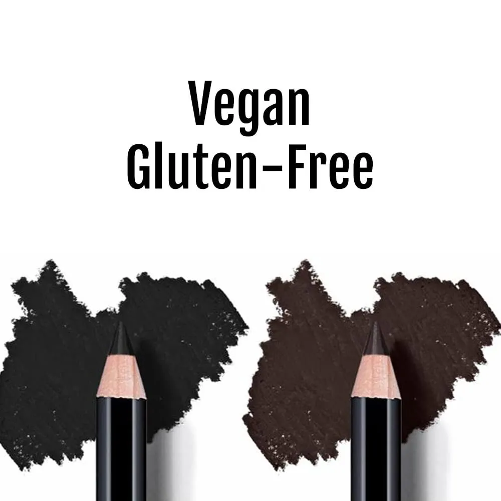 Natural Hypoallergenic Eyeliner Pencils, Black & Brown Pack