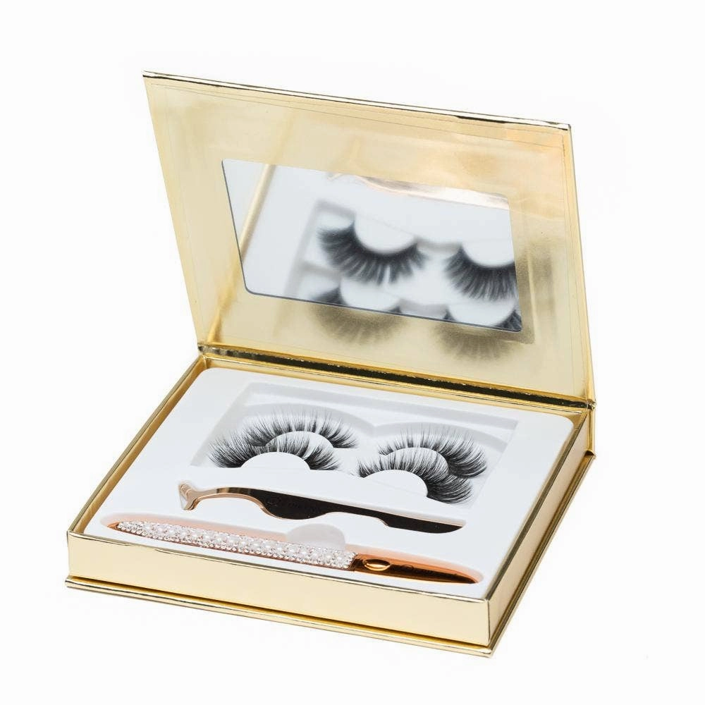 Natural False Eyelashes - No Glue Black Eyeliner and Lashes: Natural Looking Lashes