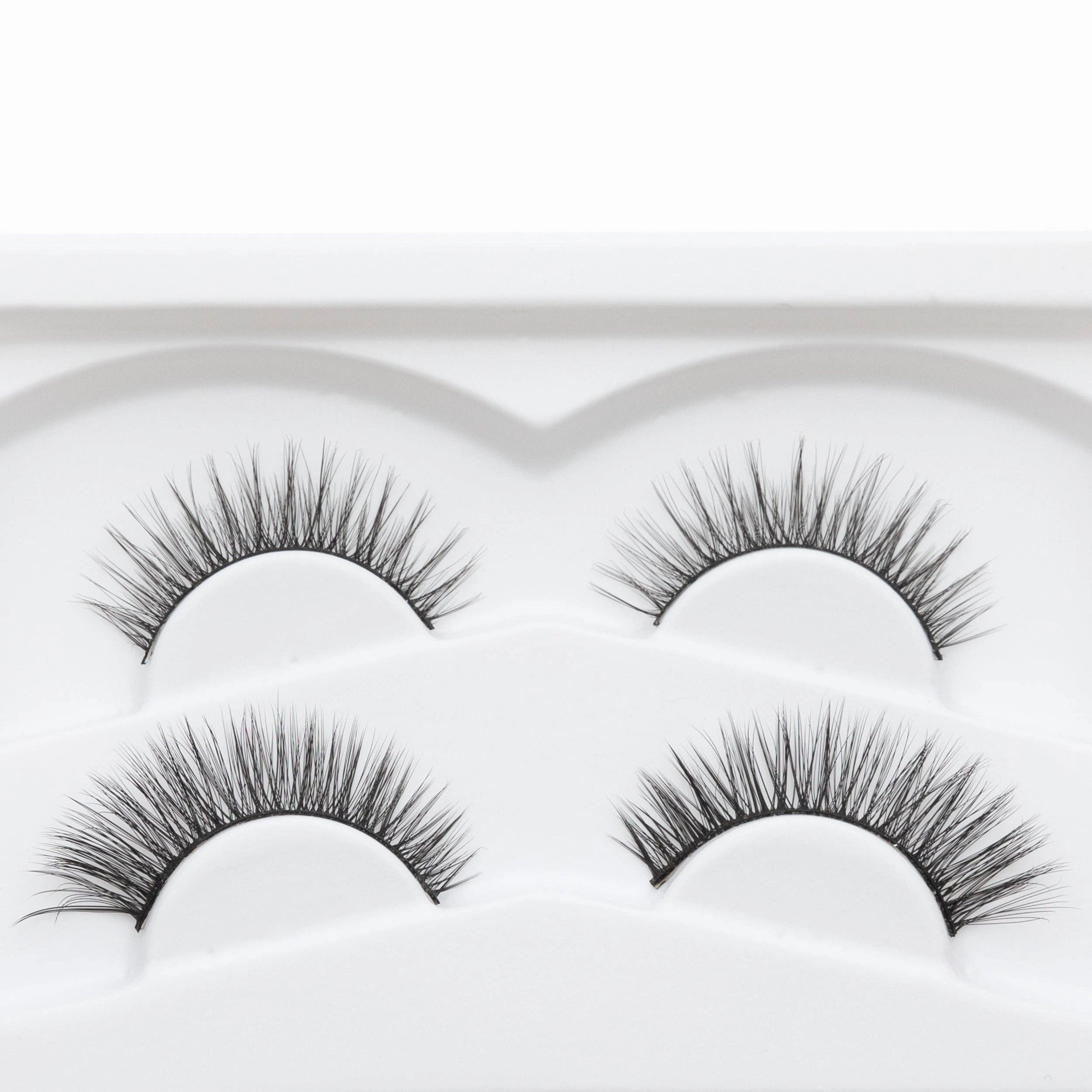 Natural False Eyelashes - No Glue Black Eyeliner and Lashes: Natural Looking Lashes