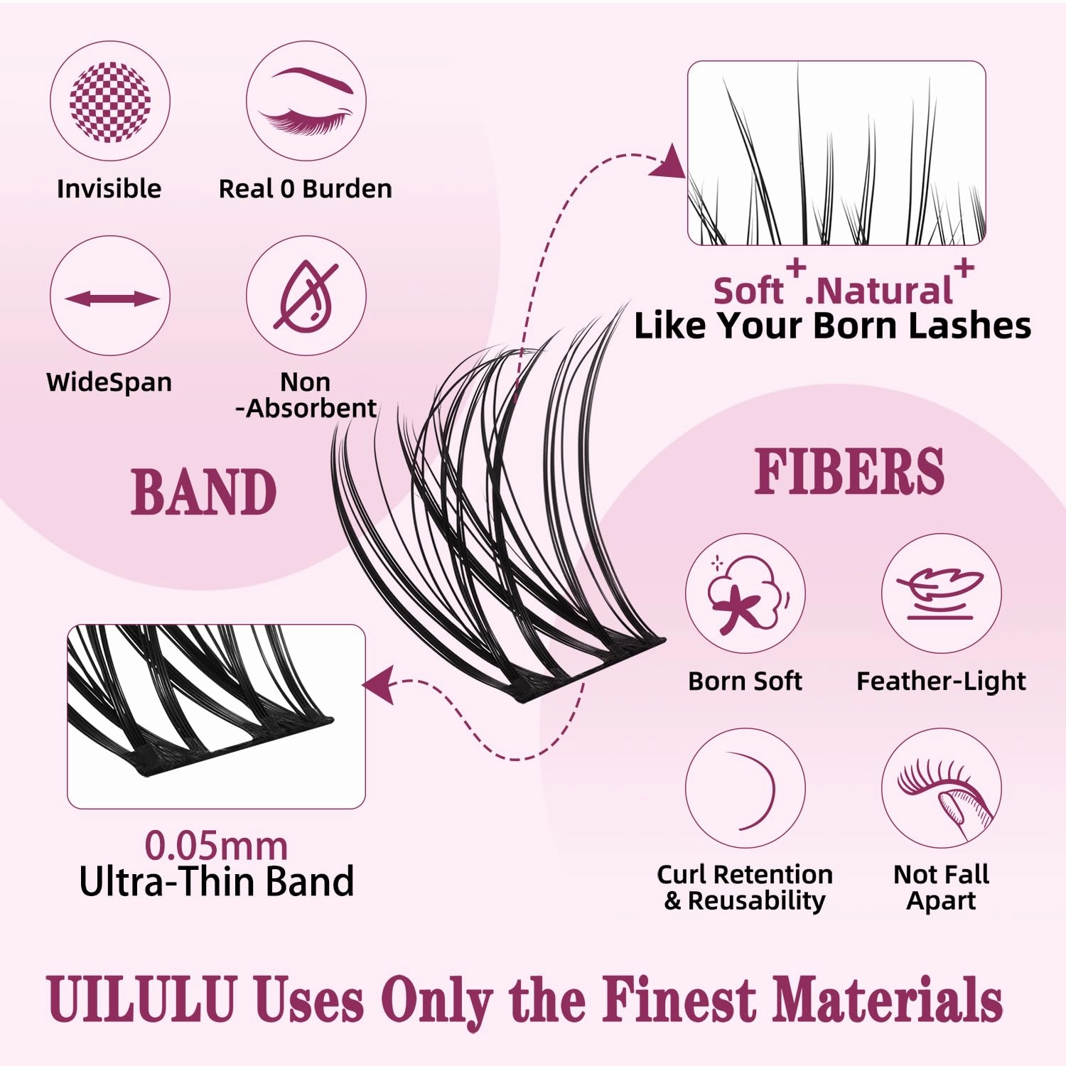 Natural Lash Clusters Kit 10-18mm Mix D Curl DIY Extension Eye Natural Lashes False Wispy EyeLash Cluster with Bond & Seal, Glue Remover, Tweezers(U26)