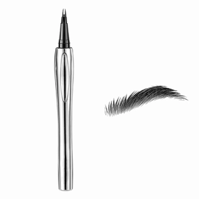 Natural Wild Eyebrows, Micro-Fork Brush-Tip, Pencil 24HR Long-lasting Waterproof Brows Pencil, Double Point Eyebrow Pen, Eyebrow Pen Liquid Pen (Black)