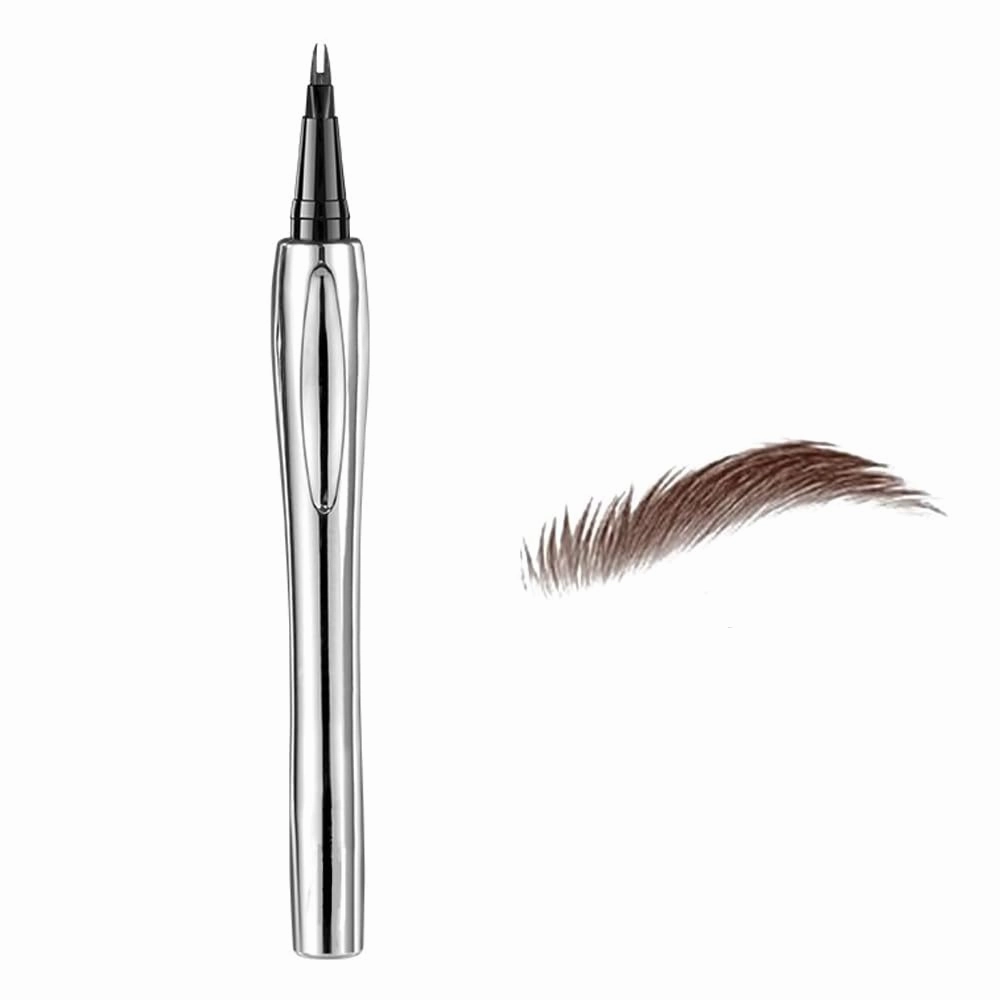 Natural Wild Eyebrows, Micro-Fork Brush-Tip, Pencil 24HR Long-lasting Waterproof Brows Pencil, Double Point Eyebrow Pen, Eyebrow Pen Liquid Pen (Dark brown)