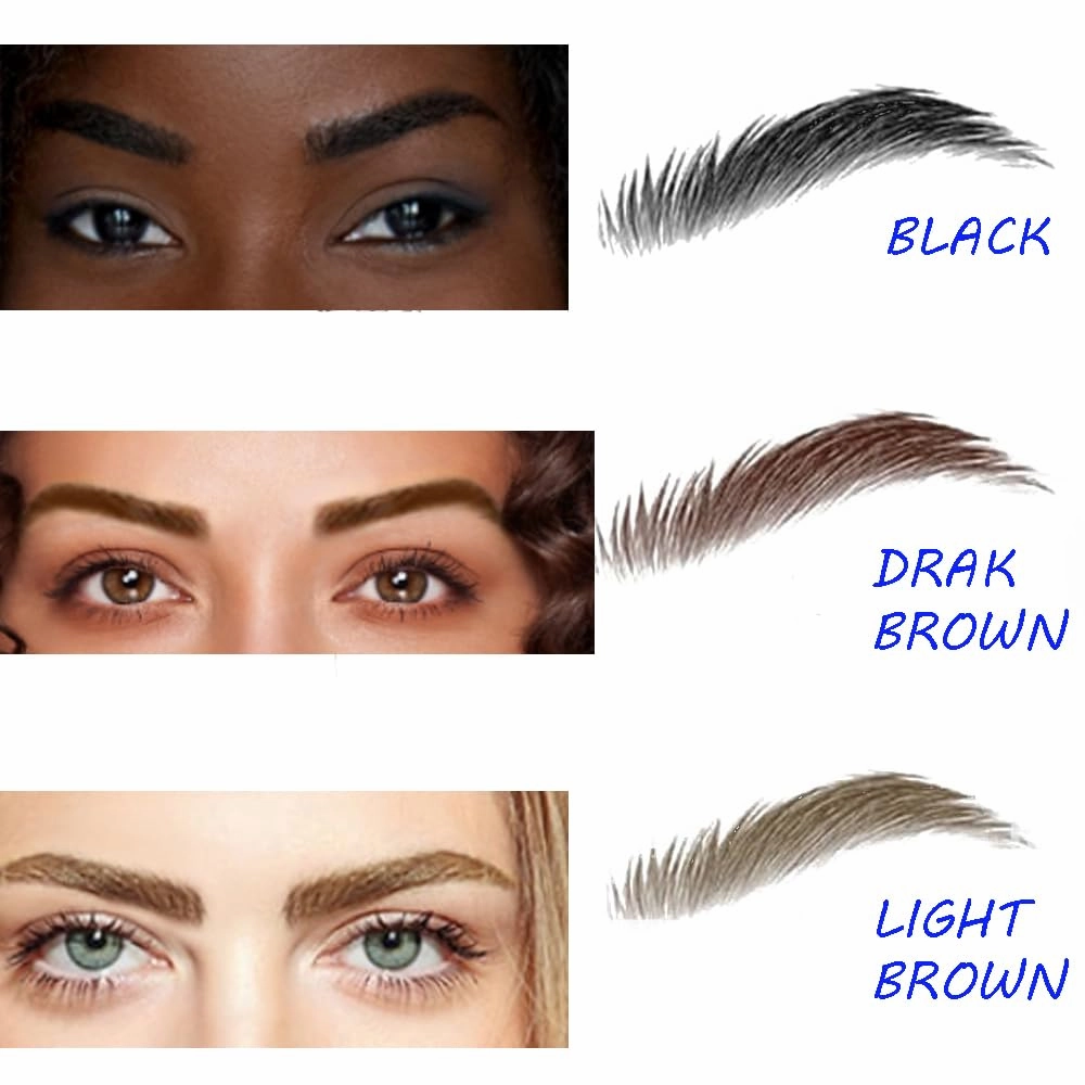 Natural Wild Eyebrows, Micro-Fork Brush-Tip, Pencil 24HR Long-lasting Waterproof Brows Pencil, Double Point Eyebrow Pen, Eyebrow Pen Liquid Pen (Light brown)