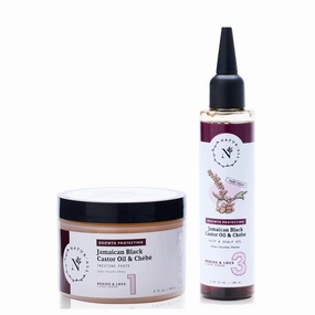 NaturAll Jamaican Black castor Oil & Chebe Oil & Braiding Gel - Hair Care Bundle for Frizz Control- Hair Styling Products for Cornrows, Twist Outs, Faux Locs & Box Braids with Lightweight Chebe Oil fo