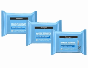 Neutrogena Hydrating Makeup Remover Face Wipes, Pre-Moistened Facial Cleansing Towelettes to Condition Skin & Remove Dirt, Oil, Makeup & Waterproof Mascara, Alcohol-Free, 25 Ct (Pack of 3)