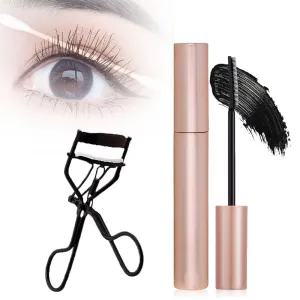 New Lengthening and Curling Mascara, Tubing Mascara Black & Brown for Lash Makeup, with Eyelash Curler Lengthening and Curling, Smudge Proof Long Lasting and Waterproof, Non Clumping (Black)