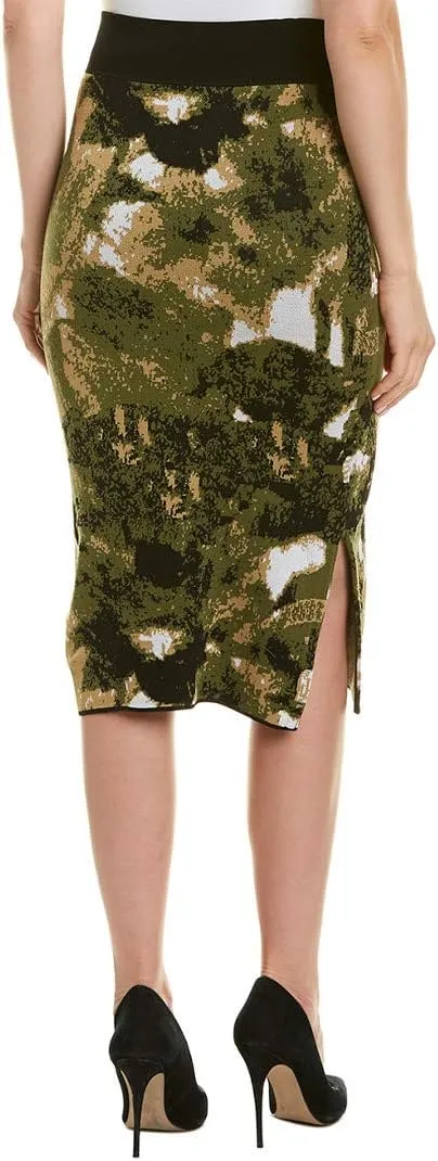 Nicole Miller New York Women's Camo Double Knit Pencil Skirt