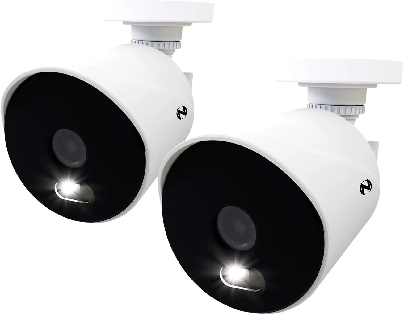 Night Owl 4K Ultra HD Wired Indoor/Outdoor Add-On Cameras with Built-in Motion-Activated Spotlights, 100 ft. of Night Vision, Wide Viewing Angle and Color Night Vision (2-Pack)