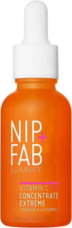 Nip Fab Vitamin C Fix Concentrate Extreme 15% 1 fl oz | Face Skin Radiance Booster | 3 Forms of Vitamin C | Ferulic Acid | Skin Protection | Moisturizing Hydrating Antioxidant