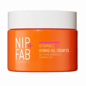 Nip Fab Vitamin C Fix Hybrid Gel Cream 5% 1.7 fl oz | Gel-Like Moisturiser | High-Performance 5% Vitamin C | Radiant and Glow Skin | Ferulic Acid | Face Skin Booster
