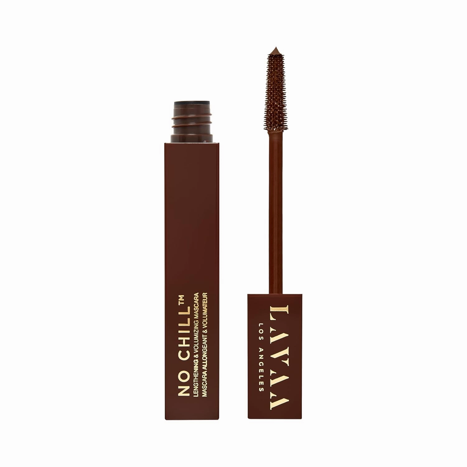 NO CHILL Mascara by Lavaa Beauty | Tubing Mascara | Lengthening & Volumizing | No Smudging & No Flaking (Brown)