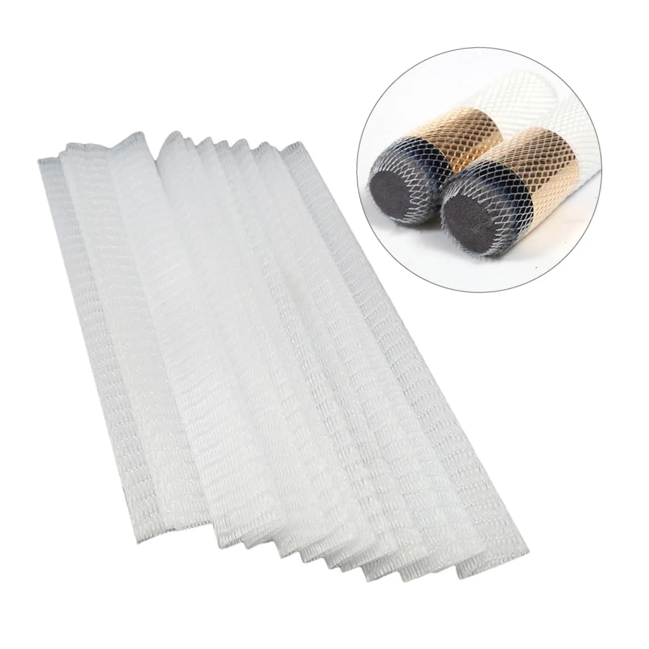 NOLITOY 2sets Makeup Brush Holder Cover Mesh Brush Protector for Travel Elastic Protect Your Makeup 100pcs*2
