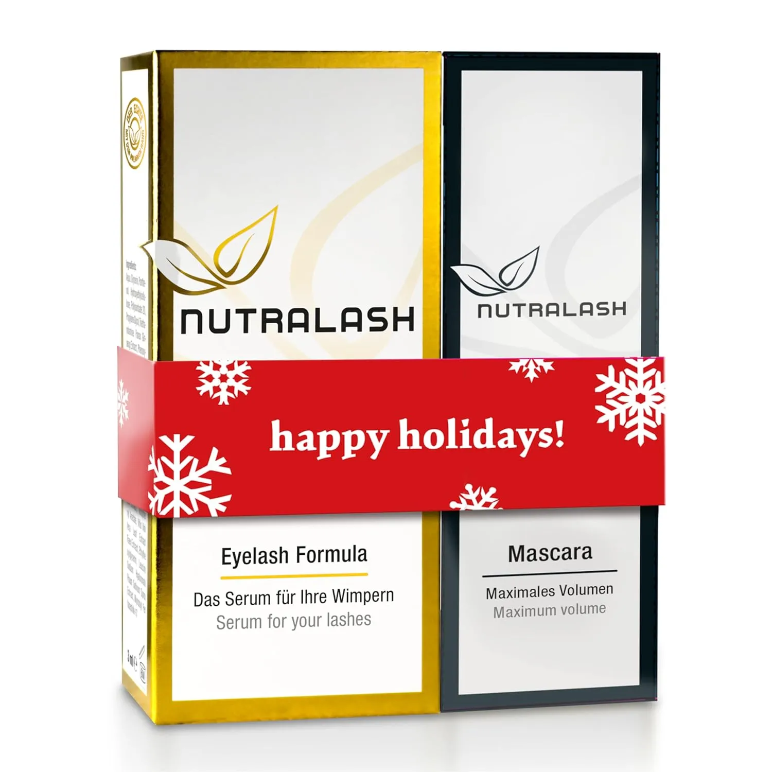 Nutralash - Mascara and Eyelash Serum Set I Jet Black Mascara for Maximum Volume I Eyelash Growth Serum for Long Lashes in Just 6-8 Weeks I Voluminous & Longer Eyelashes I 5ml & 3ml