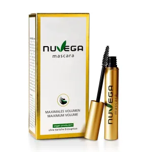 Nuvega Mascara - Vegan Mascara smudge and smudge-proof I Nourishing Lash Mascara with Hyaluronic Acid for Voluminous Long Eyelashes I Made in Germany I 5ml