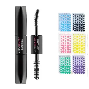 N.V.D H.U.D.A BEAUTY LEGIT LASHES Double-Ended Volumizing and Lengthening Mascara (2 x 0.11 oz/ 3.5 mL), Black