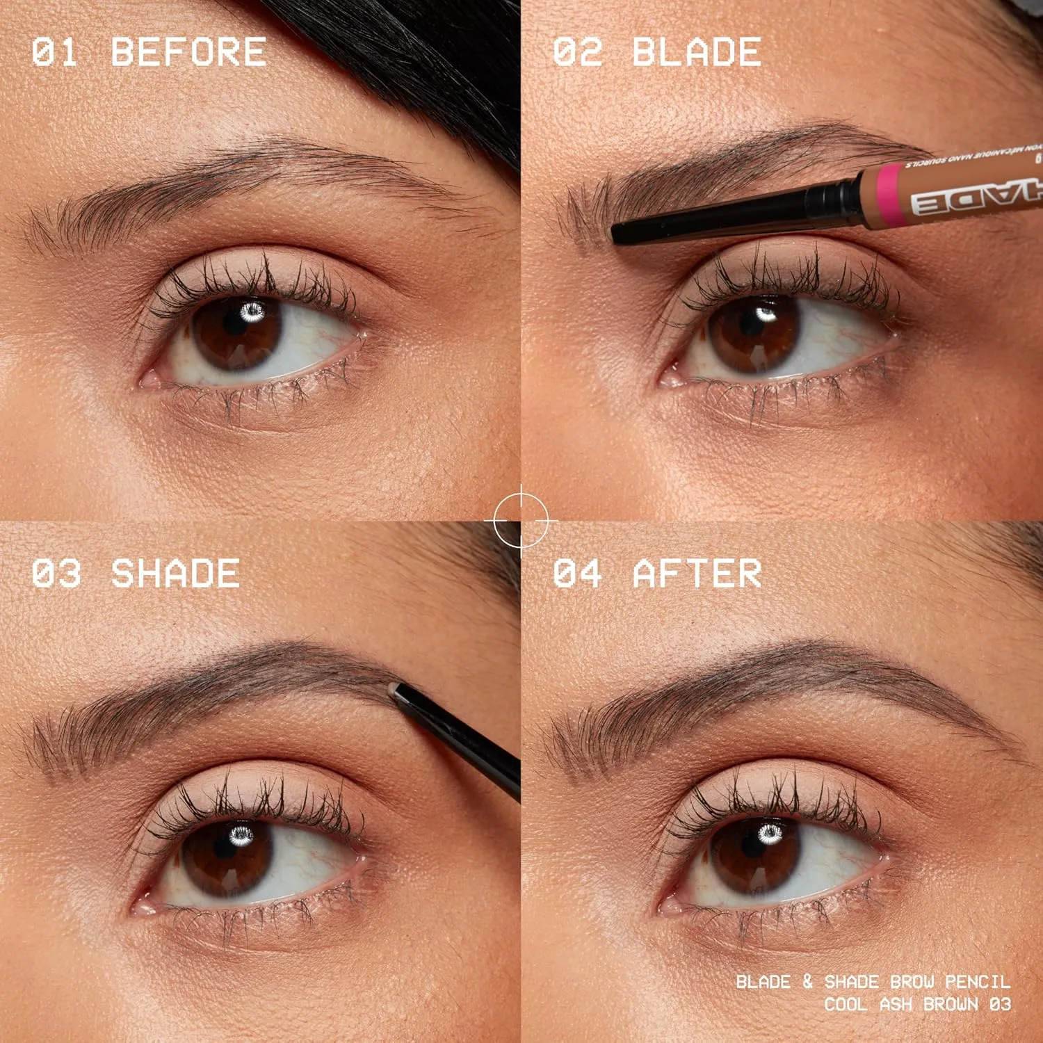 NYX PROFESSIONAL MAKEUP Blade & Shade Brow Pencil, Nano Mechanical Eyebrow Pencil, Up to 16HR Make Up Wear - Ash Brown