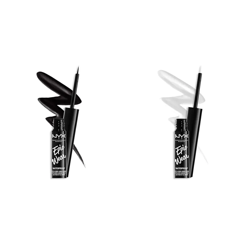 NYX PROFESSIONAL MAKEUP Epic Wear Liquid Liner Black and White Long-Lasting Waterproof Eyeliners