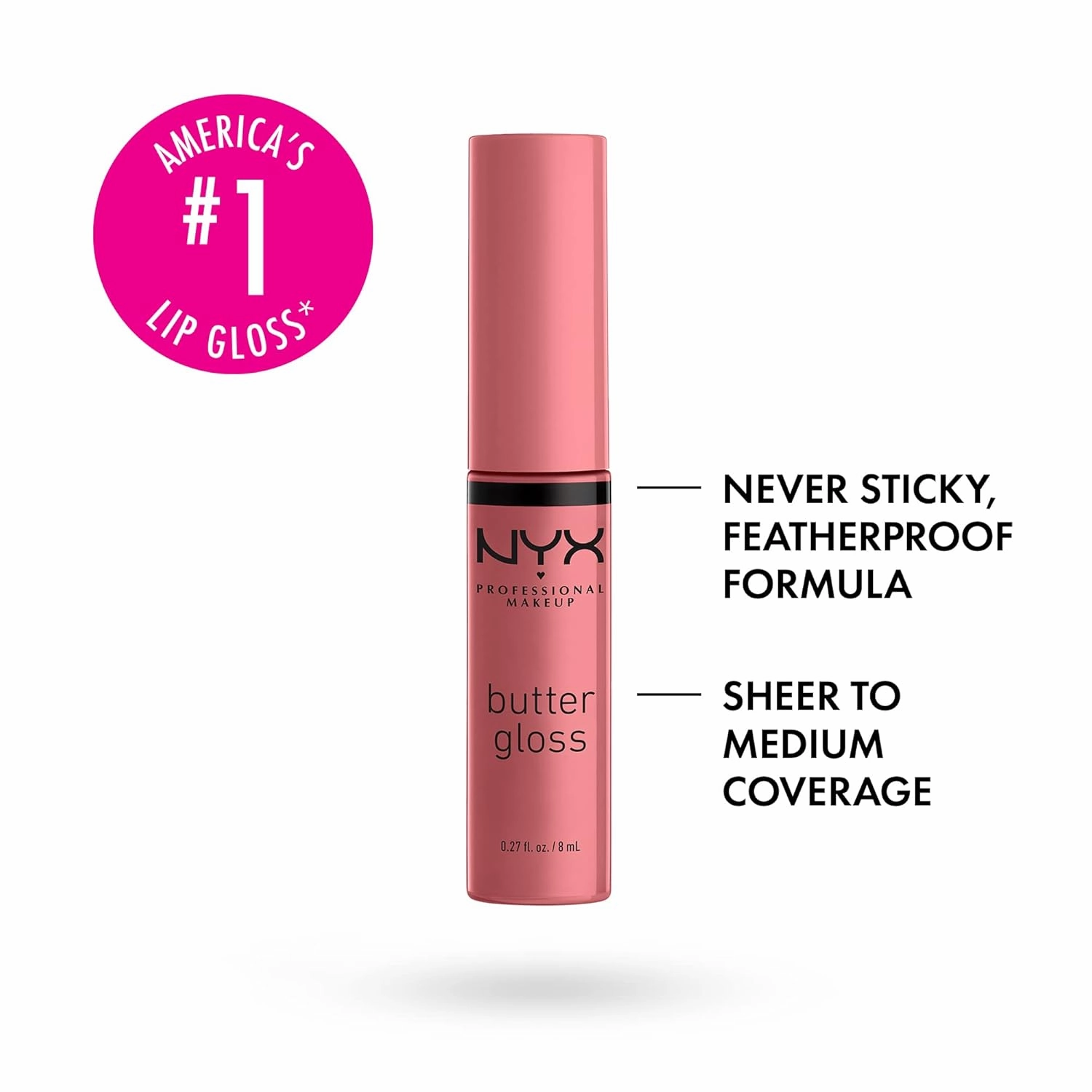 NYX PROFESSIONAL MAKEUP The Brow Glue Extreme Hold Tinted Eyebrow Gel Dark Brown & Butter Gloss Non-Sticky Lip Gloss Tiramisu