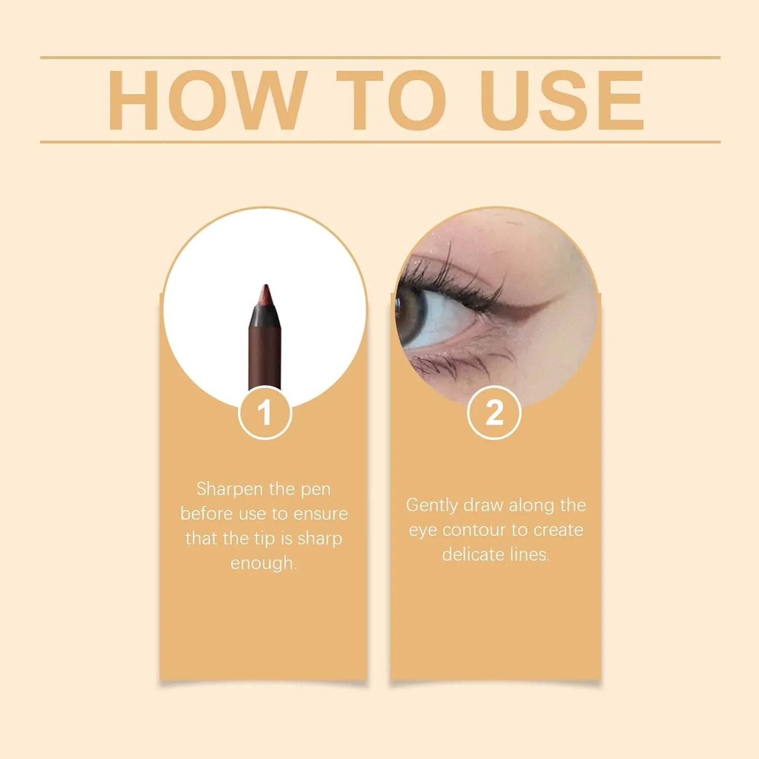 Occasionalous Eyeliner, 24 Hr Waterproof Eyeliner Duo Sharpenable Eye Pencil, Systemous Eyeliners, Eyeliners Pencil Waterproof, No Smudging, Fading, Smooth and Easy to Color (2pcs-Random)