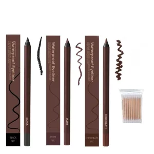 Occasionalous Eyeliner, Occasionals Eyeliner, Occasionalous Eye Liner, 24 Hr Waterproof Duo Sharpenable Eye Pencil, No Smudging Non-fading Smooth Gel Pencil (Black Brown Plum)