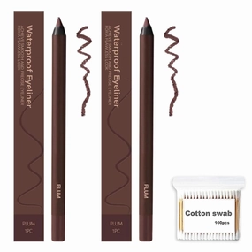 Occasionalous Eyeliner, 24 Hr Waterproof Eyeliner Duo Sharpenable Eye Pencil, EyelinerPencil Waterproof, Plum, Black, Graphite...No Smudging, Fading (Plum)