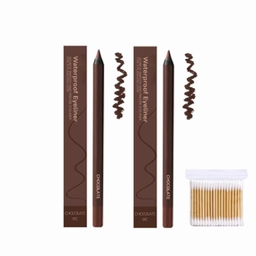 Occasionalous Eyeliner, Occasionals Eyeliner, Occasionalous Eye Liner, 24 Hr Waterproof Eyeliners Duo Sharpenable Eye Pencil, Sharpenable Long-Lasting Eye Makeup (2pcsChocolate)