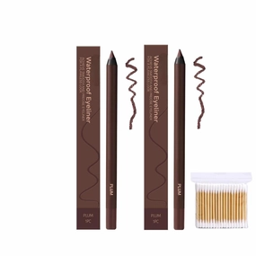 Occasionalous Eyeliner, Occasionals Eyeliner, Occasionalous Eye Liner, 24 Hr Waterproof Eyeliners Duo Sharpenable Eye Pencil, Sharpenable Long-Lasting Eye Makeup (2pcsPlum)