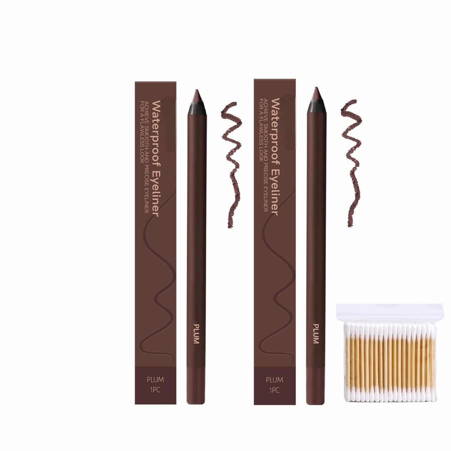 Occasionalous Eyeliner, Occasionals Eyeliner, Occasionalous Eye Liner, 24 Hr Waterproof Eyeliners Duo Sharpenable Eye Pencil, Sharpenable Long-Lasting Eye Makeup (2pcsPlum)