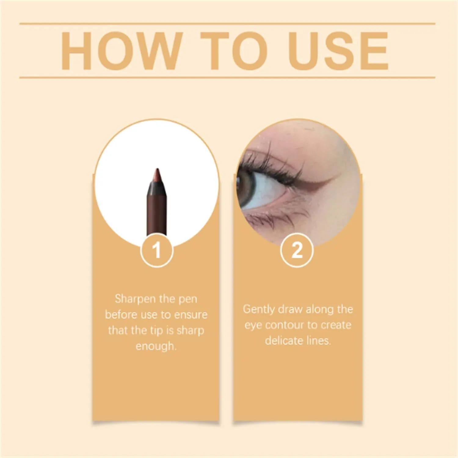 Occasionals Eyeliner, 24 Hr Waterproof Eyeliners Duo Sharpenable Eye Pencil, Avoid embarrassing makeup smudges (Black)