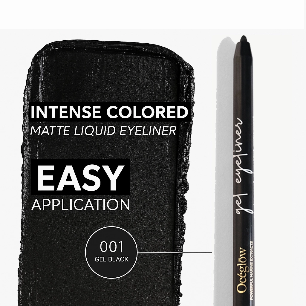Oceglow South Korean Gel Eyeliner – Intense | 36Hr Long-Lasting, Waterproof, Smudge-Proof