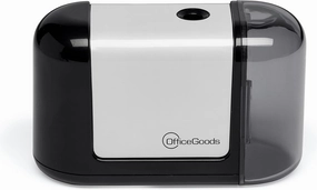 OfficeGoods Mini-Pro Electric Pencil Sharpener - Cordless Portable Sharpener - Battery Operated - Compact & Powerful for Home, Office & School - Black