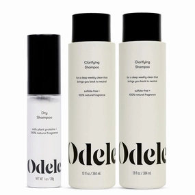 Oil-Absorbing Dry Shampoo Powder with Clarifying Sulfate-Free Shampoo 2-Pack, for All Hair Types & Textures