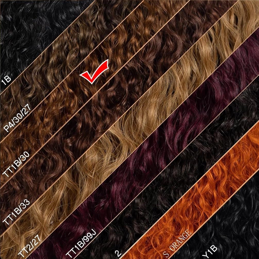 Ombre Brown Curly Human Hair Wigs For Black Women 180% Density Afro Kinky Curly V Part Human Hair Wig Upgrade U Part Wig Human Hair Wigs Brazilian Remy Glueless Wig No Sew in NO Glue 20 inches