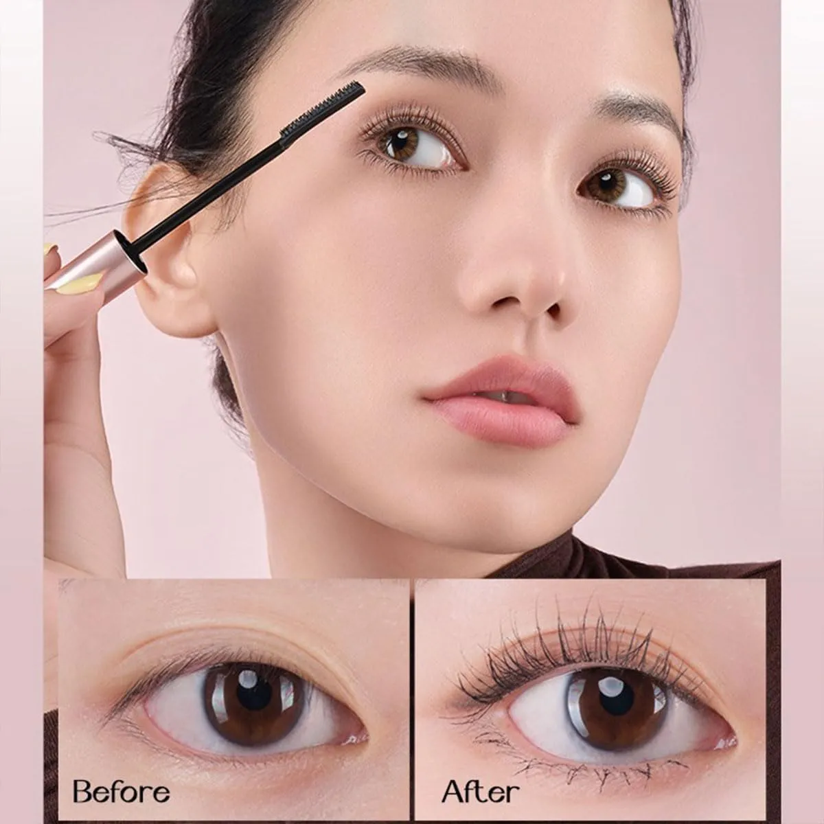 Onlymay Mascara Waterproof Mascara, Onlymay Eye Makeup, Onlymay Comb Mascara, Volumizing, Lengthening, Defining, Curling, Multiplying. Contains An Eyelash Curler (Black)