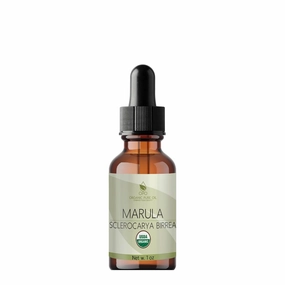 Organic Marula Oil - USDA Certified Organic - Pure, Unrefined, Cold Pressed, Non GMO, Vegan Carrier - 1 oz Glass - Lightweight, Deep Moisture, Ultra Hydrating for Face, Skin, Body, Hair & More