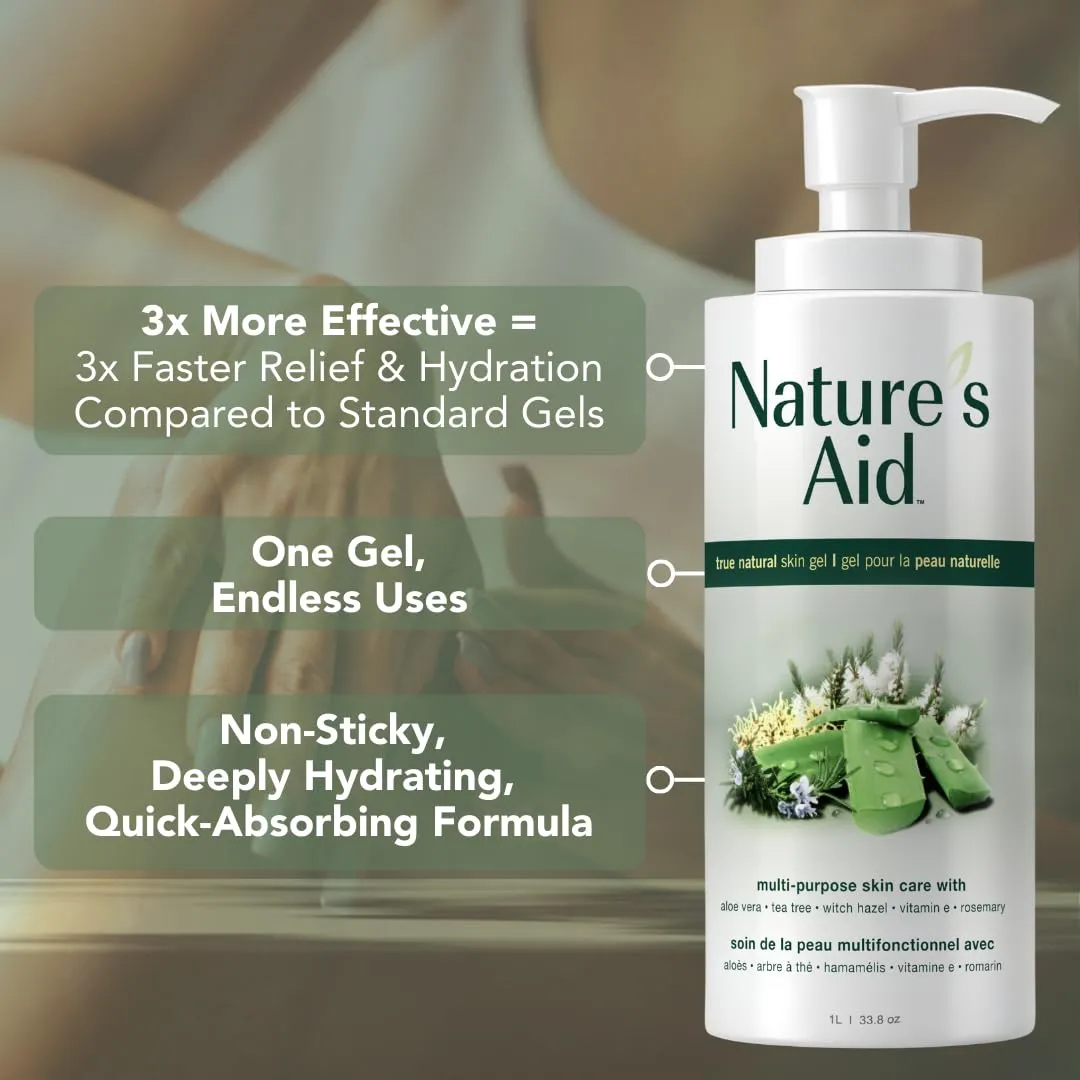Original Skin Gel with Aloe Vera Extract for Dry, Flaky & Itchy | Facial Acne, Brown Spots, Toner & Cleanser | Sunburn | Rashes | Bug Bites & Stings | Shaving, Waxing & Laser