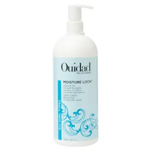 Ouidad Moisture Lock Leave In Conditioner for Curly Hair, Hydrating Curl Conditioner & Hair Detangler 2-in-1 Moisturizing Conditioner & Primer for Soft, Hydrated Hair, All Curl Types