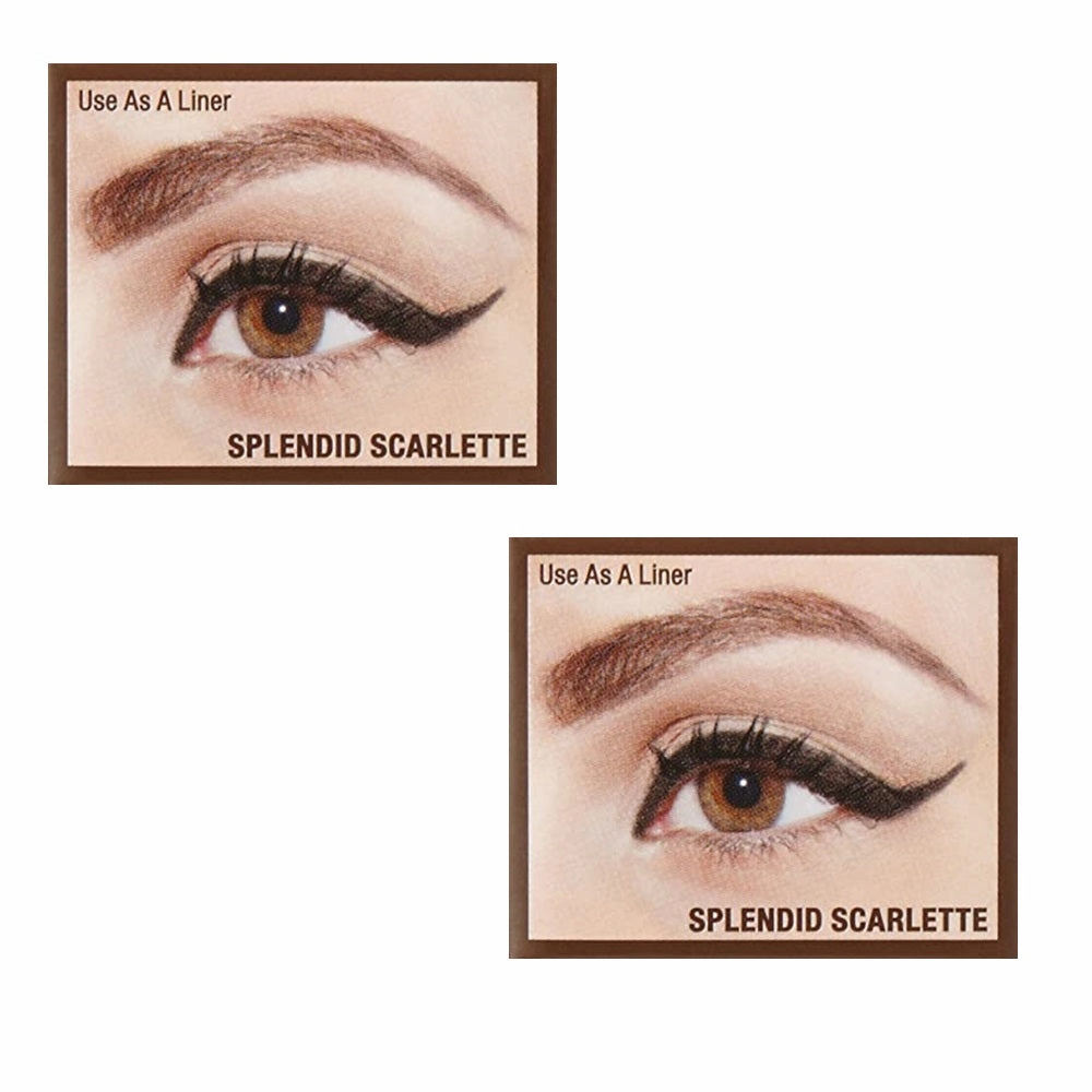 Pack of 2 NYX Cosmetics Gel Eyeliner and Smudger, GLAS05 Scarlette Dark Brown