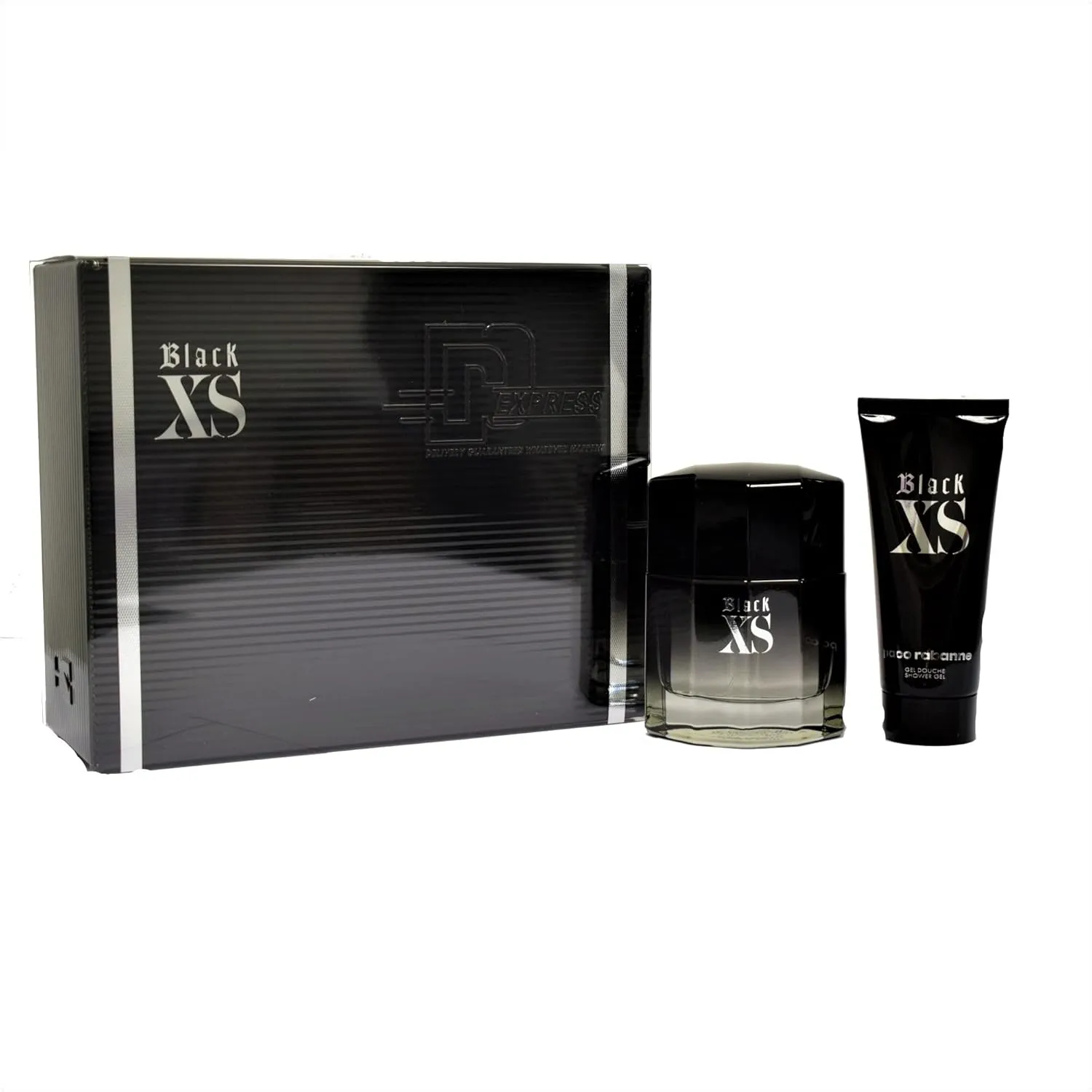 Paco Rabanne Black XS for Men 2 Piece Set (3.3 Ounce Eau de Toilette Spray   3.3 Ounce Shower Gel)