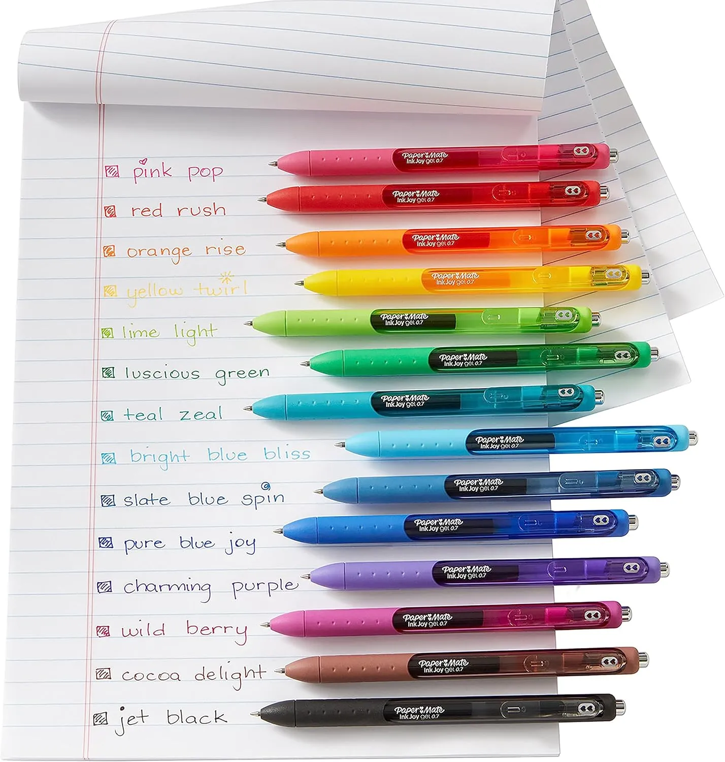 Paper Mate InkJoy Gel Pens | Medium Point (0.7mm) | Dark Blue Ink | 12 Count